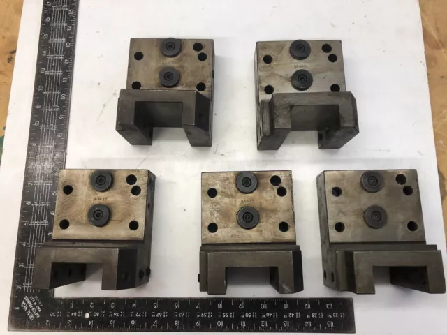 5 Lot - CNC Lathe Turret 1" Tool Holder Block Coolant Thru 3" L Bolt On B8020