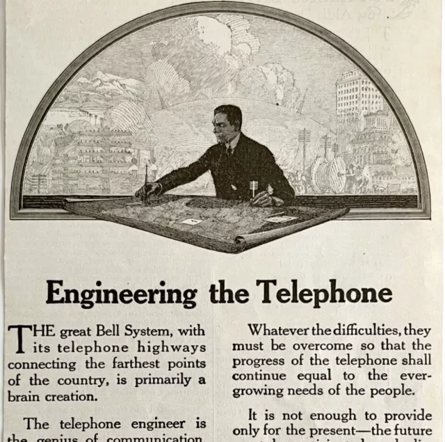 1916 AT&T Telephone Company Engineering Advertisement Telegraph DWMYC3