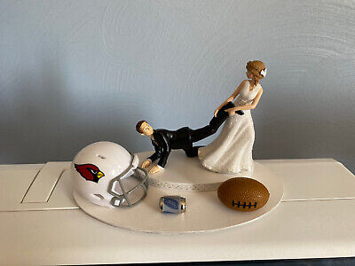Pittsburgh Steelers Cake Topper Bride Groom Wedding Day Funny Football Theme 