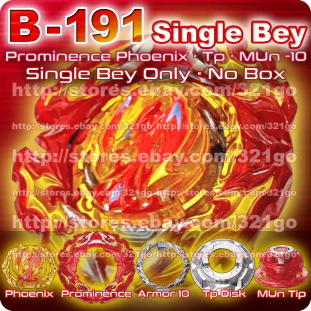 TAKARA TOMY Prominence Phoenix Tapered Metal Universe-10 Burst DB Beyblade  B-191 - NWOP