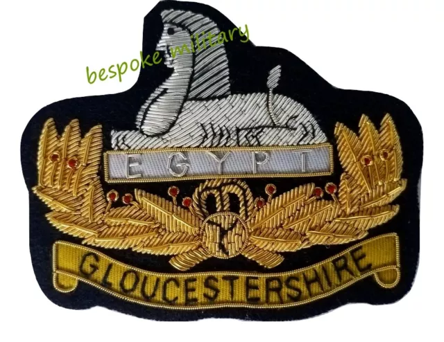 The Gloucestershire Regiment Deluxe Blazer Badge Handmade Bullion And Wire Badge