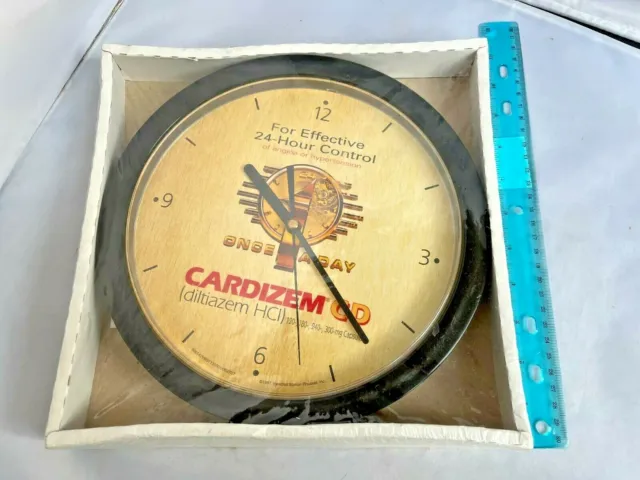 Cardizem CD Drug Wall Clock Battery Operated 10" NEW SEALED Promotional Pharma