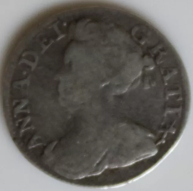 1709 Queen Anne Silver 3 Pence Coin (fdr-11)