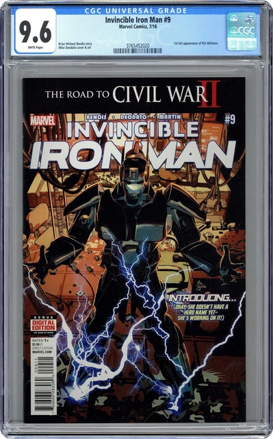 Invincible Iron Man #9A Deodato CGC 9.6 2016 3765452020 1st Riri Williams