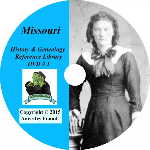 Missouri - History & Genealogy -171 books - Ancestry Family County - CD DVD