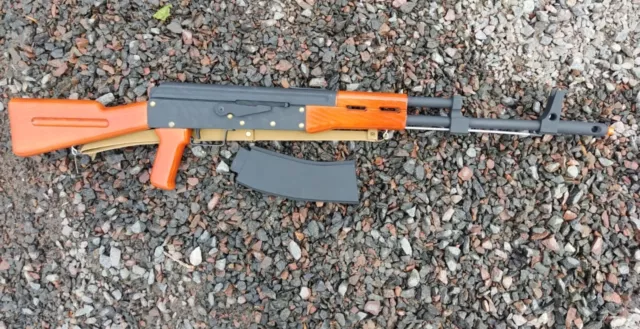 87cm/28.4in, copia Kalashnikov escala 1:1 AK47 madera arma hecha a mano ejército ruso 2