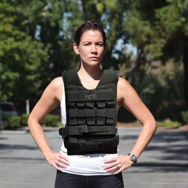 HCE 5kg-30kg Adjustable Weight Vest Weighted Resistance Training Running Fitness 3