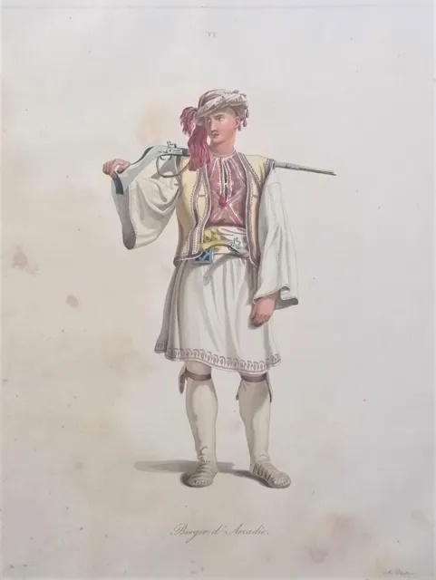 STACKELBERG COSTUMES ET USAGES DES PEUPLES D.L. GRECE MODERNE Tafel  VI.  1825