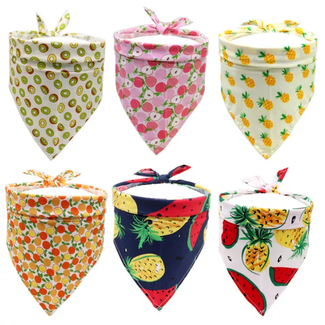 6 Pcs Cotton Pet Triangle Towel Dog Neckerchief Cute Bandanas