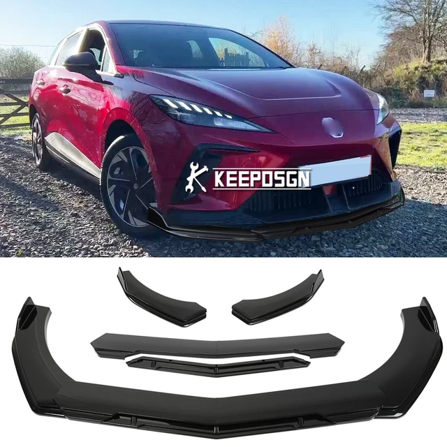 FOR MG MG4 EV Gloss Front Bumper Lip Splitter Spoiler Lower Chin Body ...