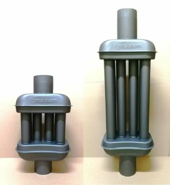 Uzman Scambiatore di calore per gas di scarico, 120 mm/130 mm, 6 tubi, tubo  per