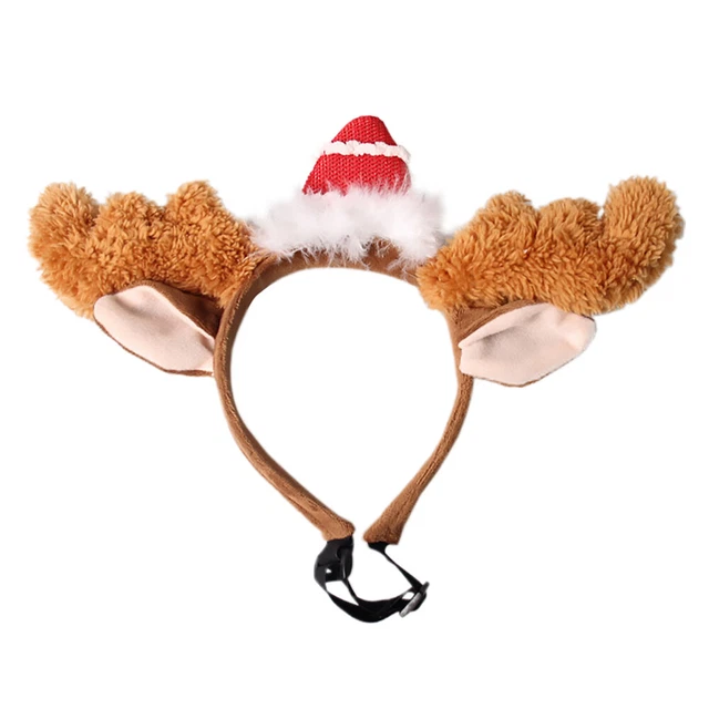 1Pc De Noël Pet Bandeau Chien Chat Tenues Chat Costume De Renne Chapeau