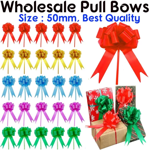 10 X Large Pull Bows Floristry Gift Wrapping Ribbon Wedding Car