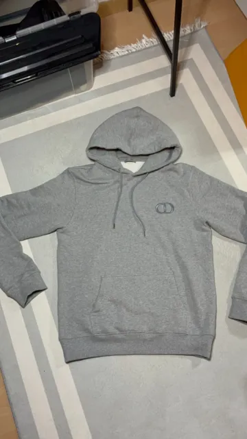 Hoodie Dior CD Icon Gris Taille S - État Neuf - Authentique