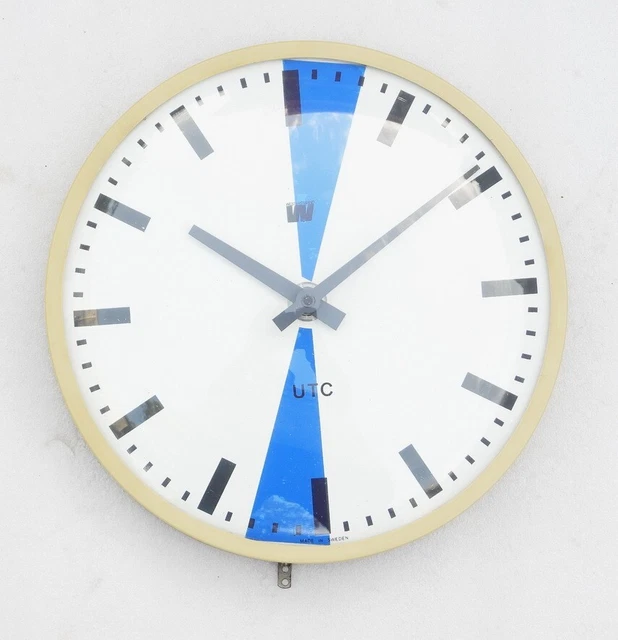 Vintage Schiff Marine Elektrisch Sklave Uhr Westerstrand Schweden Uhr Utc