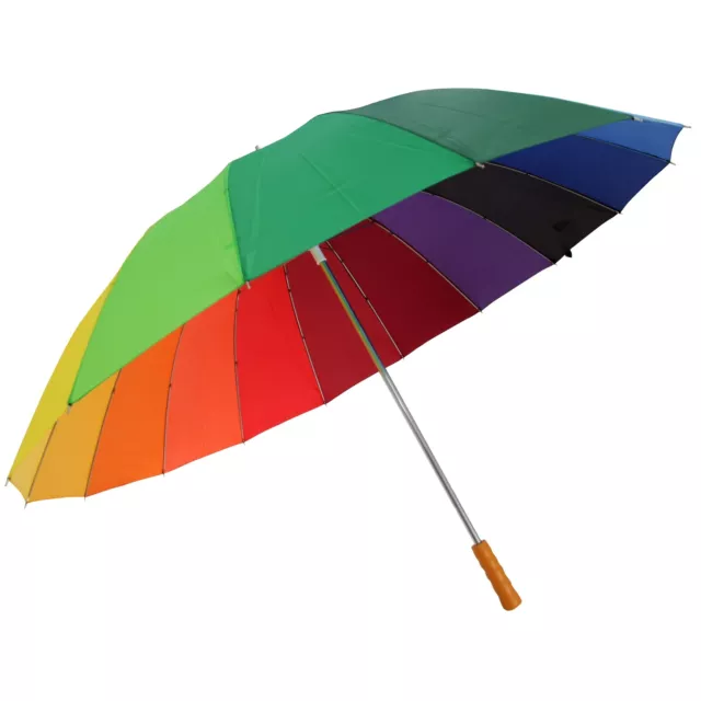 Drizzles - Golfschirm Regenbogen für Herren/Damen Unisex (UM329)
