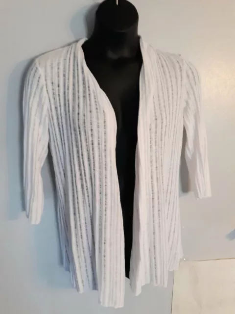 JM Collection white lightweight cardigan  Large