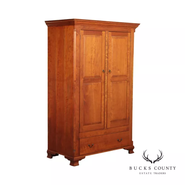 David Smith Bench Made Chippendale Style Cherry Armoire Cabinet David Smith Bench Made Chippendale Style Cherry Armoire Cabinet