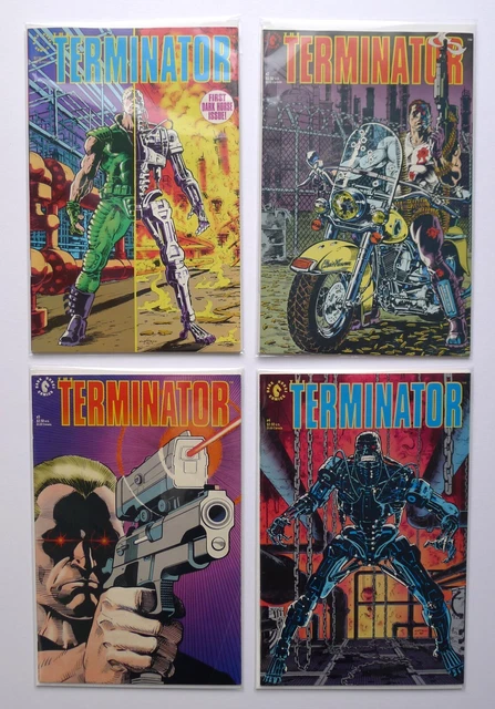 THE TERMINATOR #1 2 3 4 - 1st Print Set Bag Board DARK HORSE COMICS 1989 VF/NM 9