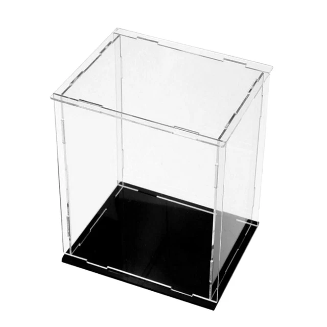 TOP-VIGOR Vitrine Acrylique Transparente 20x15x15 Cm - Boîte De Rangement Pour Figurines & Protection Poussière