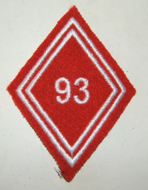 INSIGNE TISSU LOSANGE DE BRAS MOD.45 DU 93° Rgt D'ARTILLERIE DE MONTAGNE