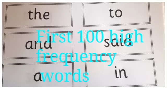 Fìrst 100 High Frequency Words  Phase 2-5 Reception Ks1 Flash Cards