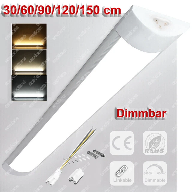 LED 30/60/90/120/150 WANNENLEUCHTE DECKENLEUCHTE FEUCHTRAUMLAMPE