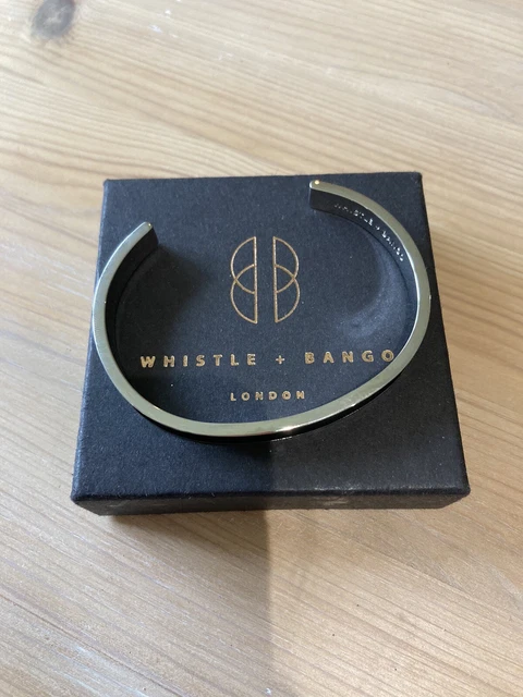 Whistle & Bango Unisex Silver ‘B’ Bangle Bracelet from Wolf & Badger NEW BOXED