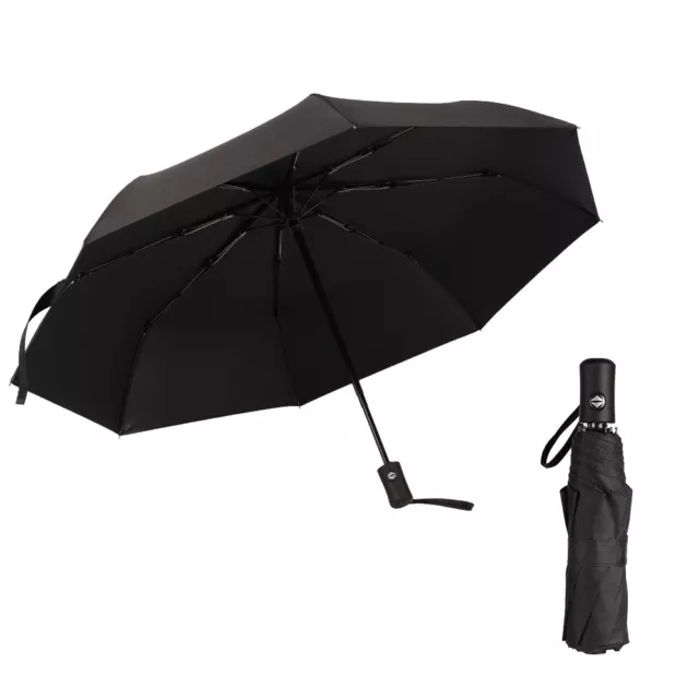 Black Automatic Umbrella Anti-UV Sun/Rain Windproof Compact Umbrella