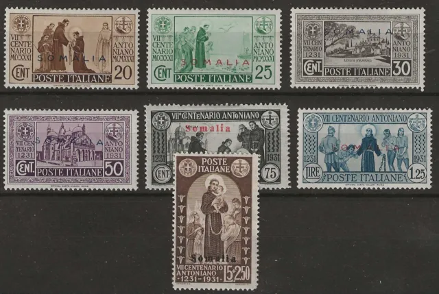 1931 Colonie italiane (Somalia) - S. Antonio completa MH* ed MNH**