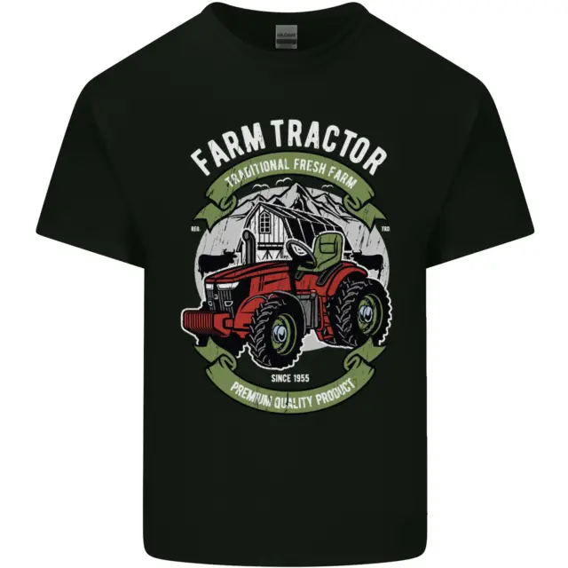 Farm Tractor Farming Farmer Mens Cotton T-Shirt Tee Top