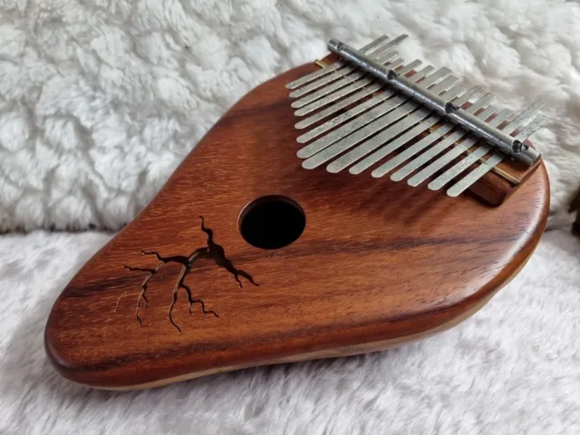Beautiful African Style Kalimba Gourd Thumb Piano Instrument 🎶Circa 1980's