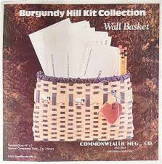 Kit Colina Borgoña 1988 Colección Cesta de Pared Commonwealth De Colección Nuevo en Paquete
