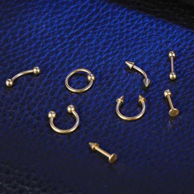 8 Pcs Zungenpiercings Nasenpiercing Bauchnabelpiercings Körper