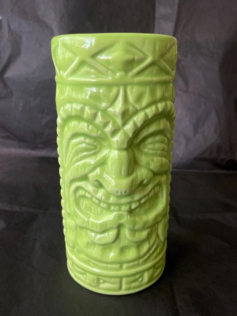 Ceramic Tiki Mug Cup Lime Green Hawaii 6.5” Drink Cocktail Luau Ware Barware