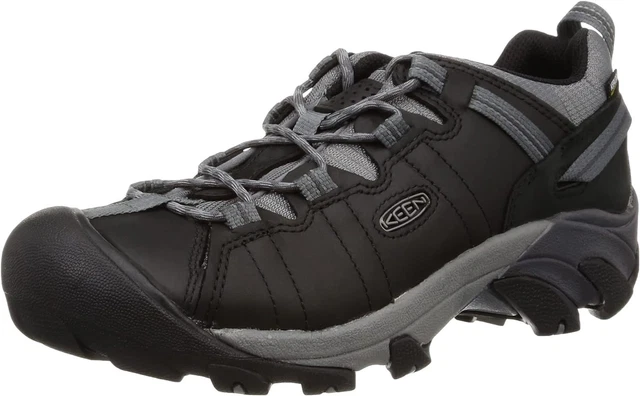 KEEN Men's Targhee 2 Low Height Waterproof Hiking Shoes 17, Black/Steel Grey