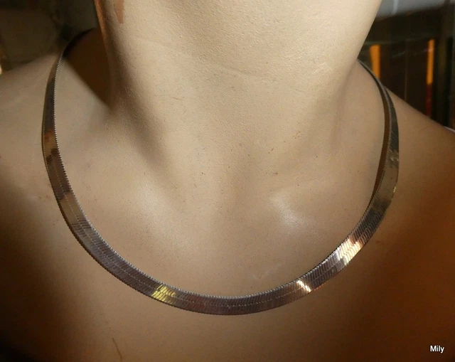 Collier Torque Argenté Orné De Perles Dorées - Tour De Cou Métal 4 Fils, Diamètre 13 Cm, Style Bohème