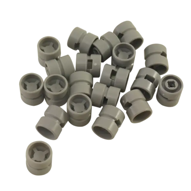 20 LEGO Wheel 11mm D. x 12mm, Hole Notched for Wheels Holder Pin Gris-Bleu Clair
