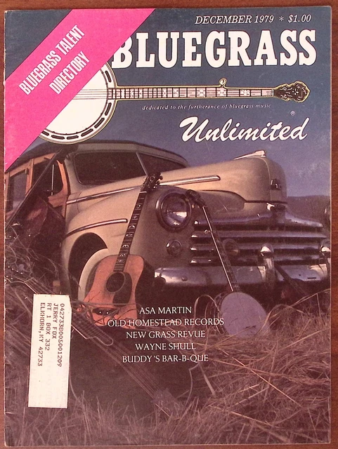 1979 BLUEGRASS UNLIMITED Asa Martin Old Homestead Records New Grass ...