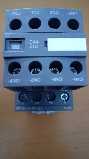 Power contactor ABB 9A 4P 12-20VDC AF09Z-22-00-20 / # L2H1 6793 2
