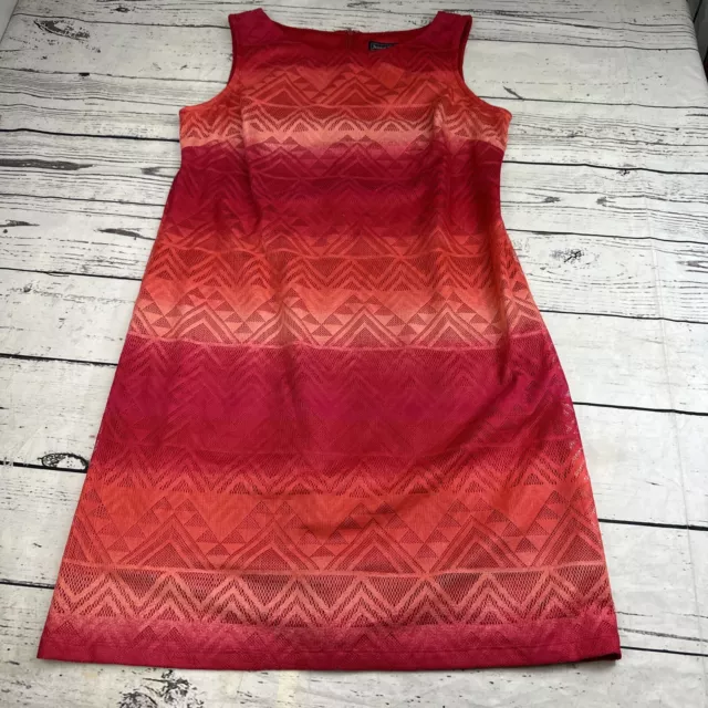 Jessica Howard Dress Women's Size 12 Pink Coral Onbre Overlay Sleeveless lined