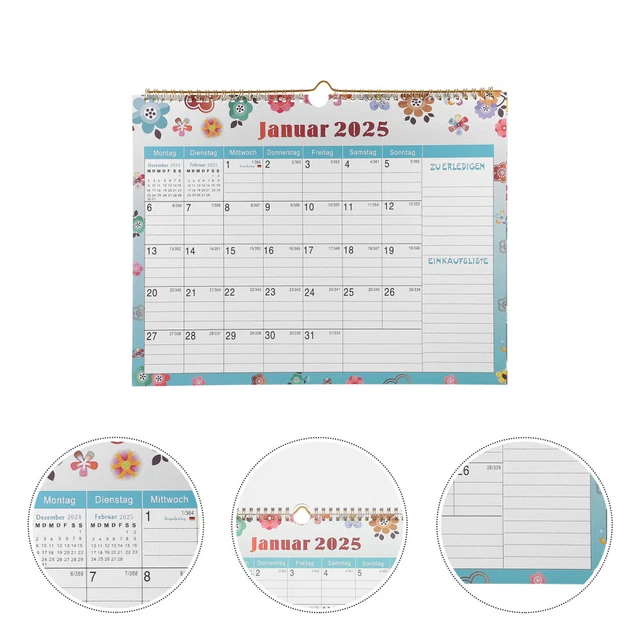 WALL CALENDAR JAN 2024Jun 2025 Hanging Calendar German Wall Calendar