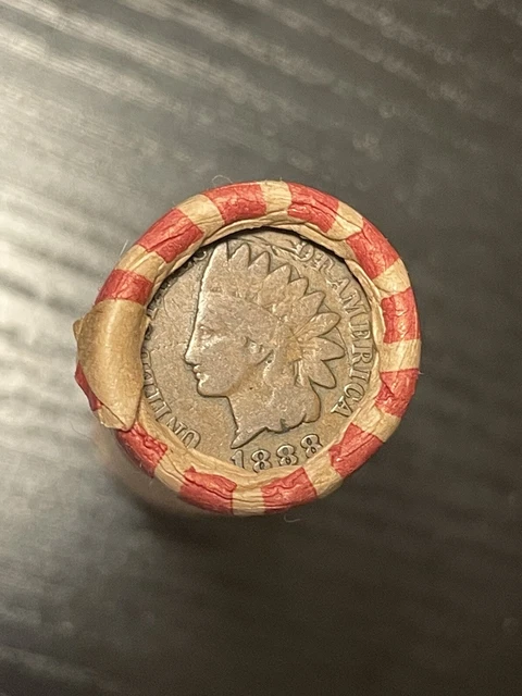 1888 Indian Head Cent / 1917 S Lincoln Penny Ends Mix Wheat Cent Roll