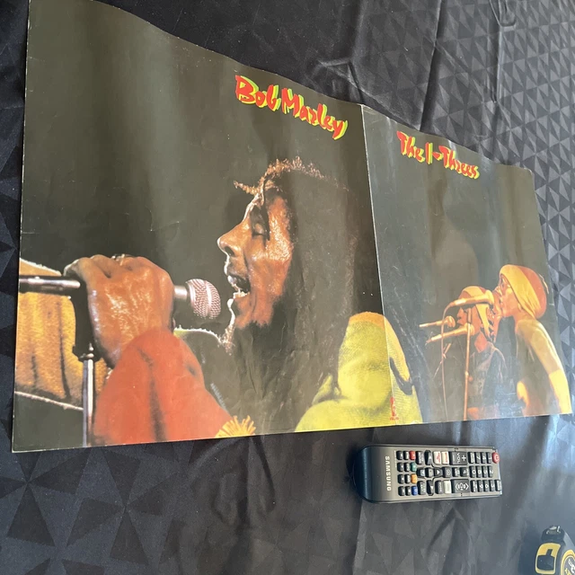 VINTAGE Bob Marley & the i-threes Long Play Poster Ancien, island, Affiche 60x30