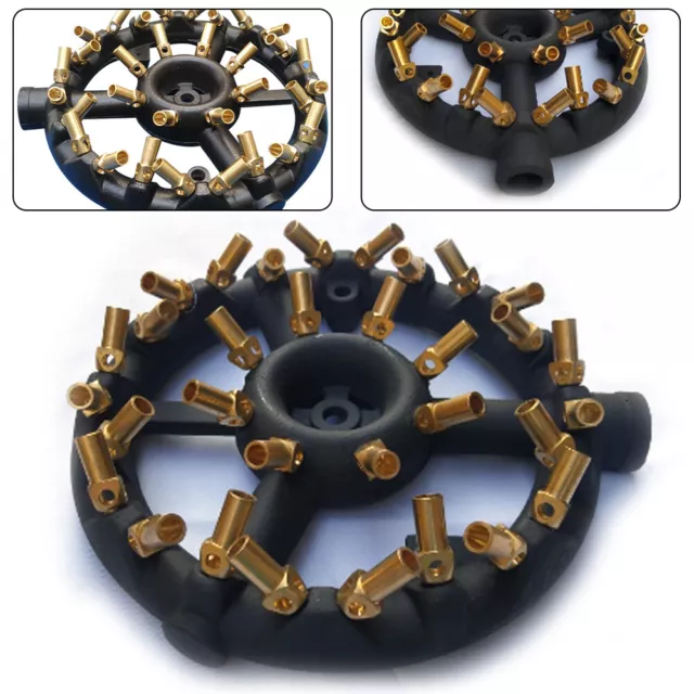 32-Tip Commercial Jet Burner Black Gas Natural Chinese Wok Range Pot Burner USA