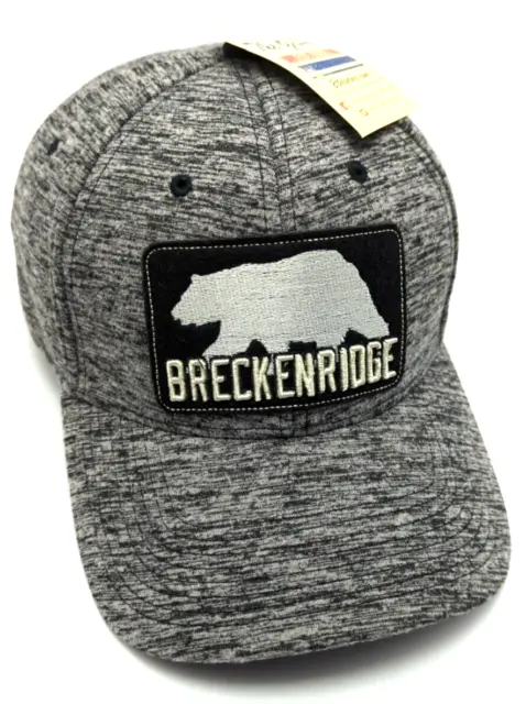 BRECKENRIDGE hat flexfit fitted gray cap - size L/XL  *NEW*