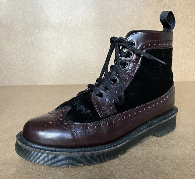 Dr martens serova black cheap embroidered chunky flatform shoes