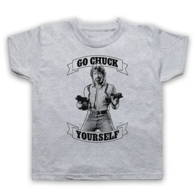 Chuck Norris Unofficial Go Chuck Yourself Funny Parody Kids Childs T-Shirt