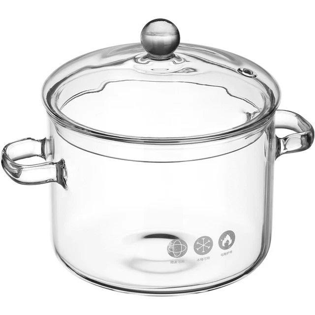 Pentola in vetro borosilicato alto forno a microonde stufato