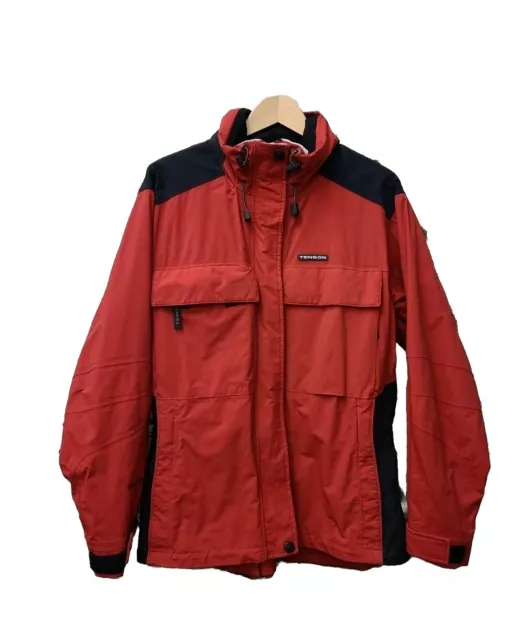 Men’s Tenson Jacket MPC Windproof Waterproof Breathable Size 40 Red Black
